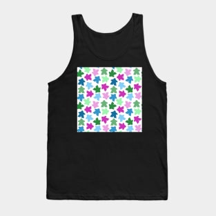 Game Night Meeples | Blue, Green, Magenta, Pink Tank Top